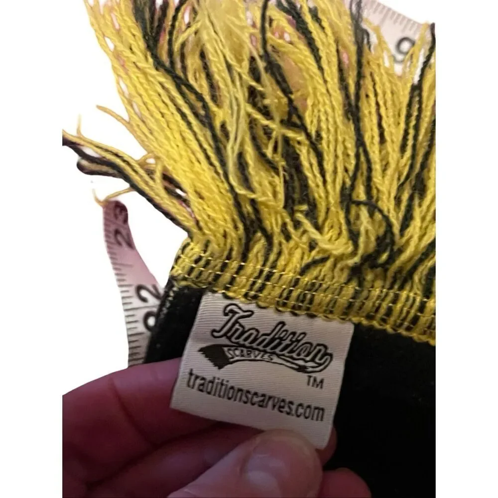 Tradition Scarves Black Yellow NCAA Oregon Ducks Reversible Stripe Scarf